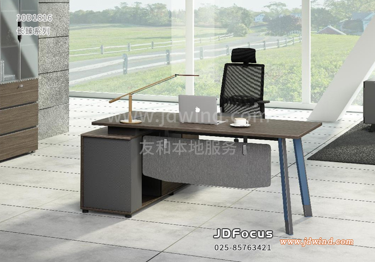 南京行政桌星辰10D1816深色，南京钢木办公桌