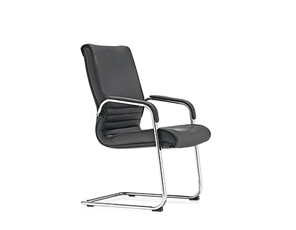 南京办公椅YTC-0411牛皮/西皮，南京会议椅电镀支架 - Cassics南京办公家具典系列