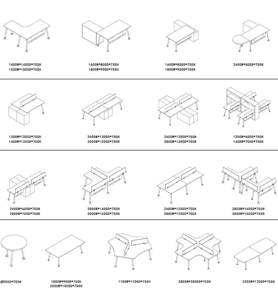南京钢木家具Q6钢架款式产品配置表